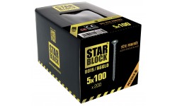 Vis bois et agglomérés - 5x100 - PZ - boite de 200 STARBLOCK