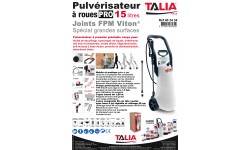 PULVERISATEUR taliaPULVE A ROUE 15 LITRES VITON