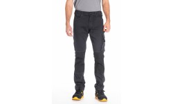 Pantalon de travail stretch avec emplacement genouillères JOBPROC gris T.44