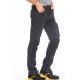 Pantalon de travail stretch avec emplacement genouillères JOBPROC gris T.52