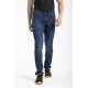 Jeans de travail coupe droite ajustée denim stretch WORK0 stone brossé T.40