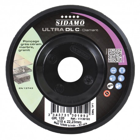 DISQUE DIAMANT A LAMELLES ULTRA DL C - D.115 x 22,23 GR 120