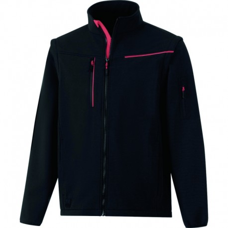 VESTE SOFTSHELL SOCCIA NOIR ROUGE