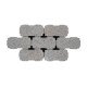 PAVE EN BETON 22X11X8CM GRIS DRAINANT - EMPILAGE ROLLMOPS *BENOR*