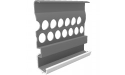 Profilé de soubassement perforé en acier galvanisé avec jonc PVC
